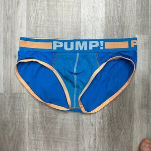 Pump Brief Underwear Blue and Orange Lightly Used XL